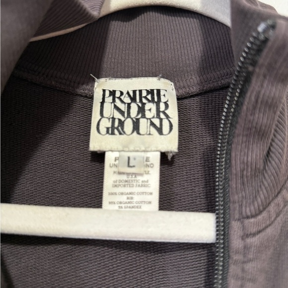 Prairie Underground Long Sleeve Zip Up Jacket Dress Dark Gray Cotton Size‎ L - Picture 3 of 7
